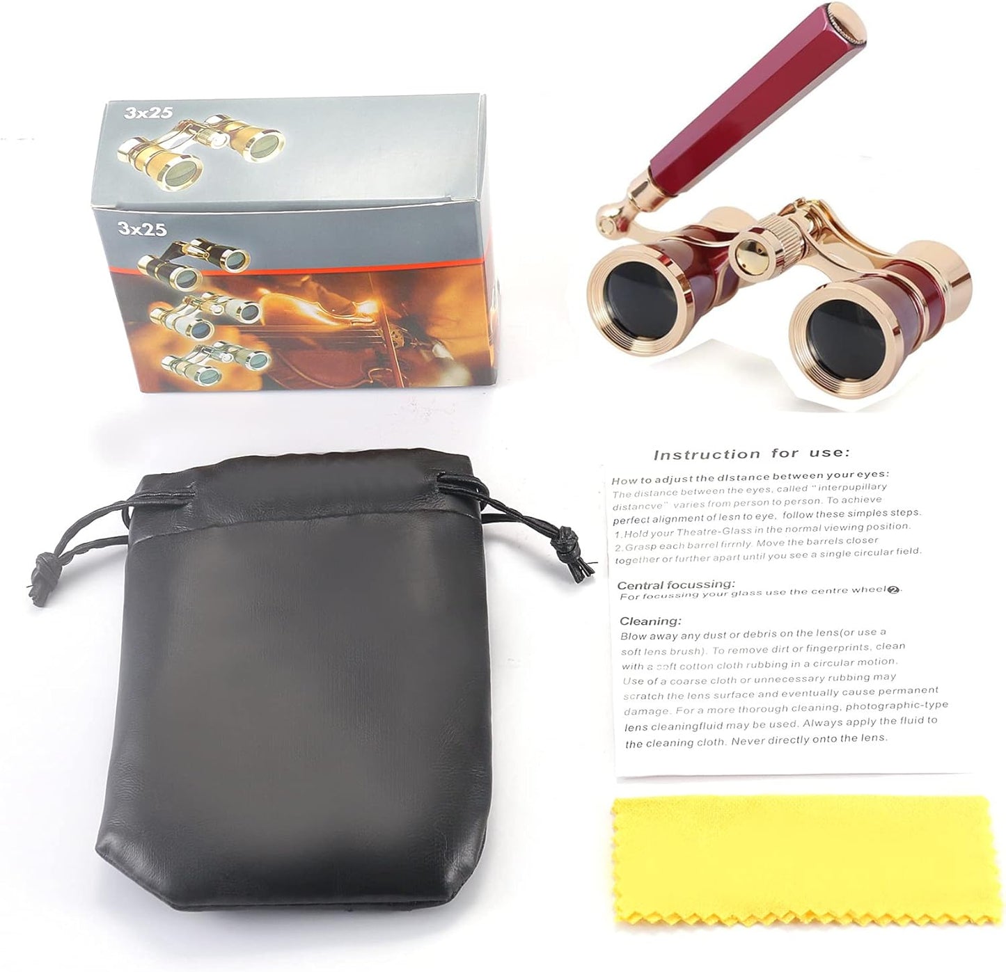 3X25 Vintage Opera Glasses Binoculars for Theater Musical Concert Girlfriend