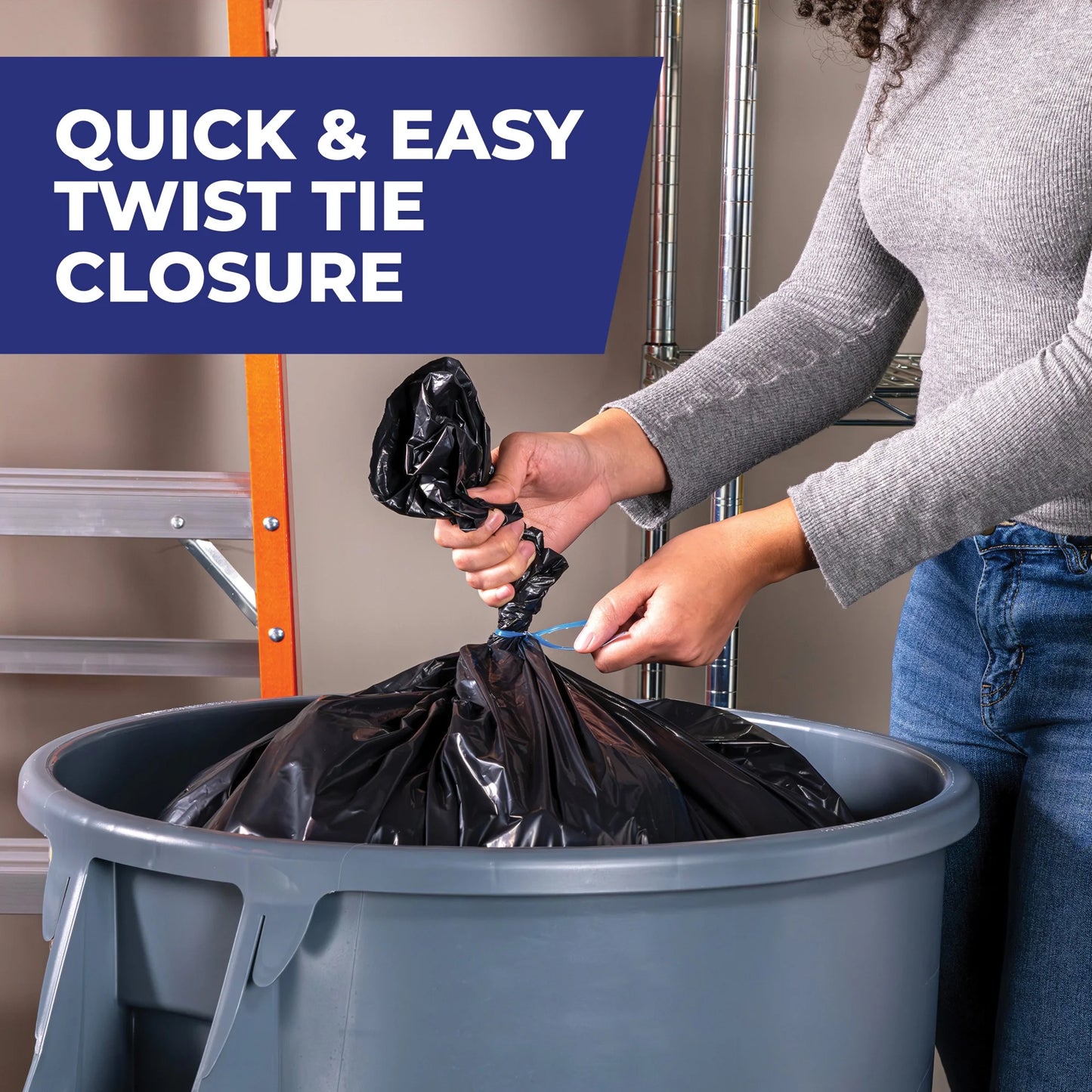 Hefty Heavy Duty Contractor Large Trash Bags, 45 gallon, 20 Count