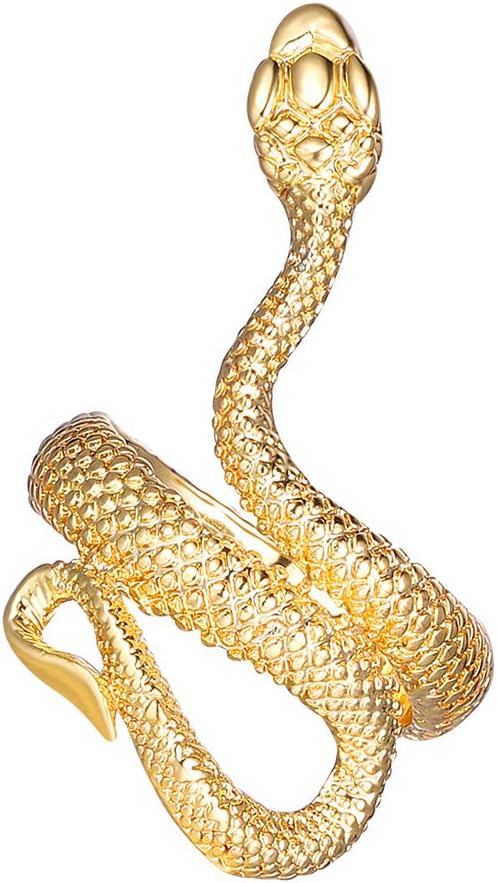 Gold Snake Ring – Adjustable Vintage Punk Animal Ring for Men & Women
