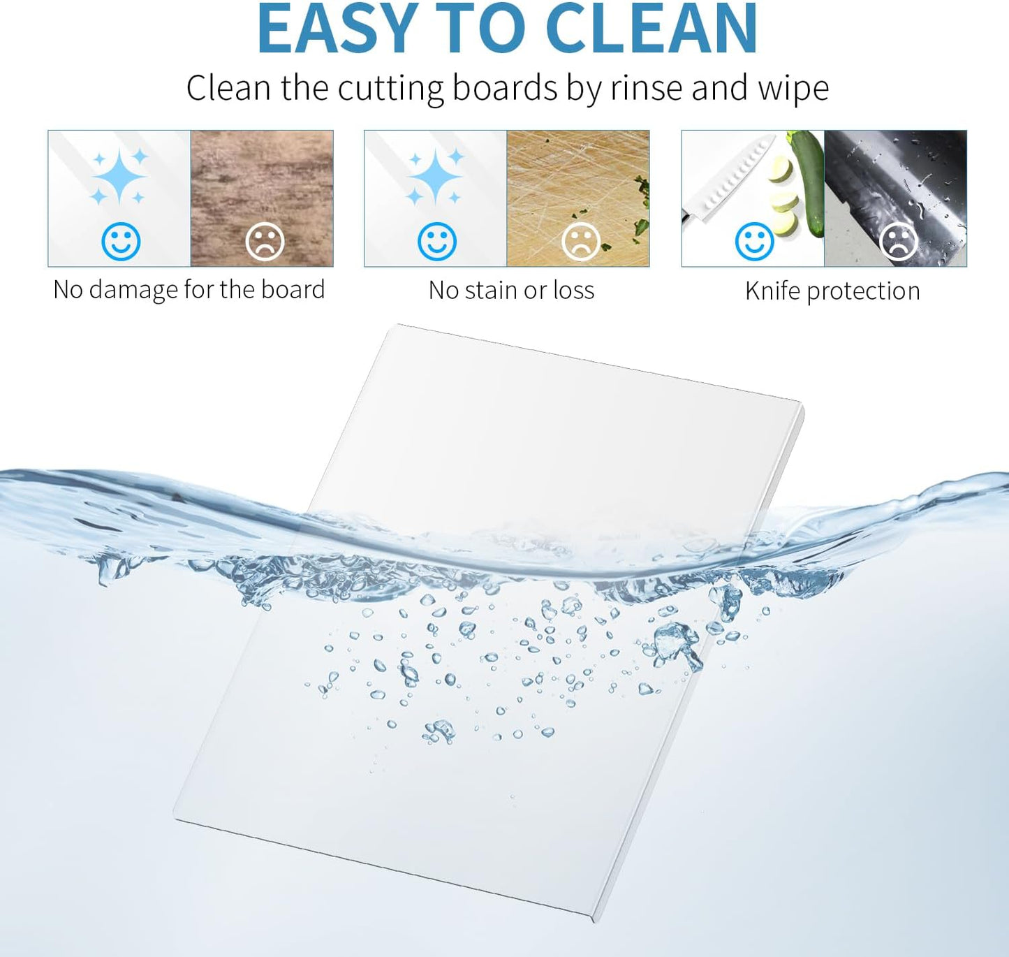 Large Acrylic Cutting Board with counter lip, 24 x 18in Clear Cutting Board for Countertop with 5CM Lip Countertop Cutting Board Acrylic Cutting Board for Kitchen