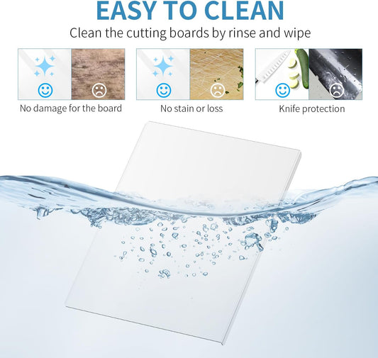 Large Acrylic Cutting Board with counter lip, 24 x 18in Clear Cutting Board for Countertop with 5CM Lip Countertop Cutting Board Acrylic Cutting Board for Kitchen