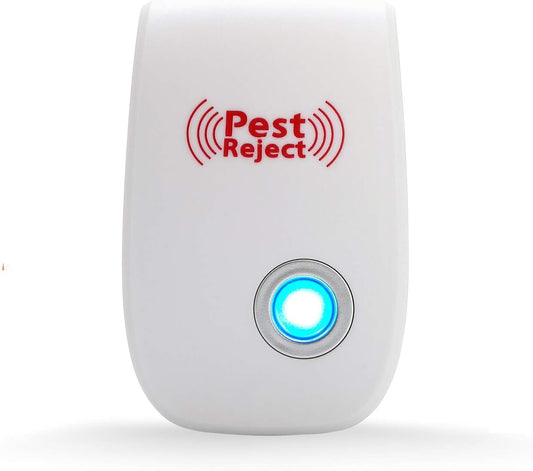 Ultrasonic Pest Repeller Plug-In – Electromagnetic & Ultrasonic Waves, Indoor Rodent & Insect Repellent (150㎡ Range)