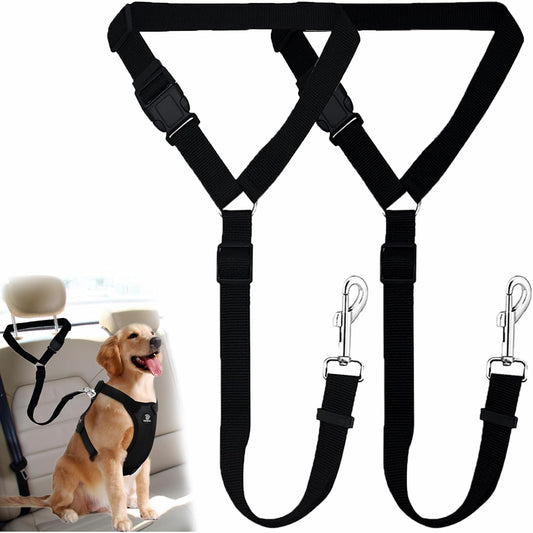 2 PACK! Dog Seatbelts for Car, Truck, Suv. Keep your pets safe!