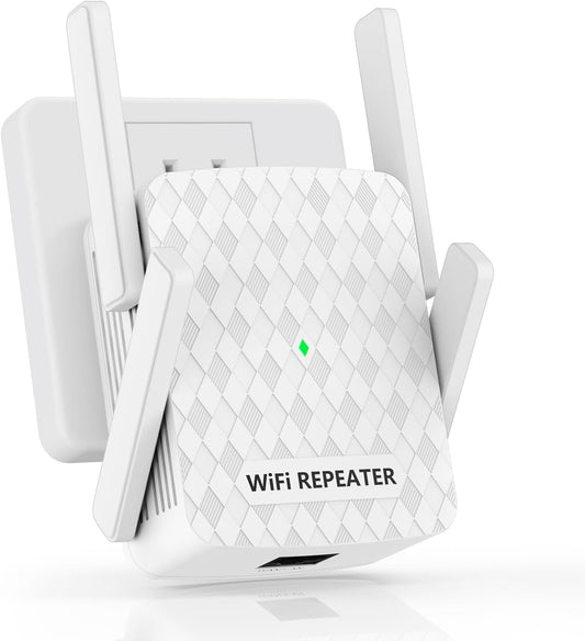 WiFi Extender Signal Booster, Internet Wireless Repeater for Home Coverage up to 10000sq.ft and 35 Devices