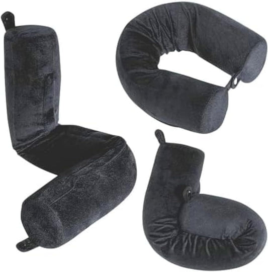 Twist Memory Foam Travel Pillow for Neck, Chin, Lumbar and Leg Support