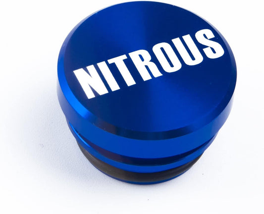 Nitrous Cigarette Lighter Push Button Plug Replacement Cover, Aluminum Blue, Fit Cars Trucks SUVs with 12V Power Source