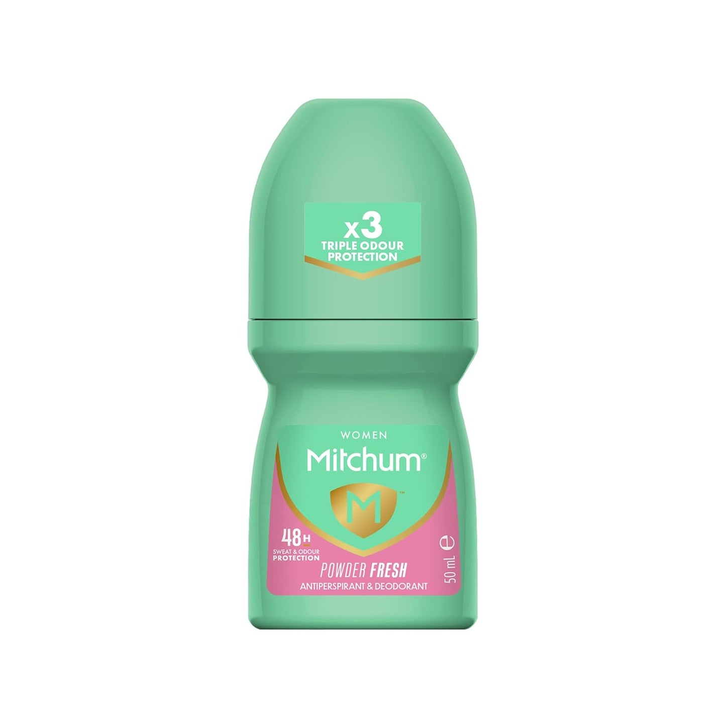 Mitchum Women’s Antiperspirant Deodorant, Roll-On Applicator, Powder Fresh Scent, 48HR Sweat & Odor Protection, Quick-Drying, Dermatologist Tested, 1.7 oz