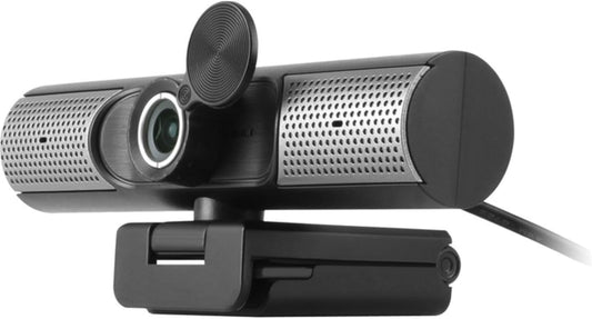 HD 1080P Webcam, USB-C/USB-A, w/Built-in Speakers & Mic,Black,AWCS06F