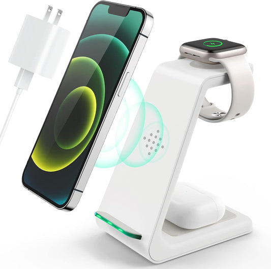 Wireless Charging Station, 3 in 1 Fast Desk Charging Station