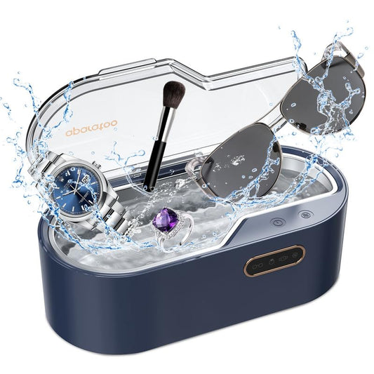 Ultrasonic Jewelry Cleaner Machine, 450ml Jewelry Cleaner with 4 Time Settings 45KHz