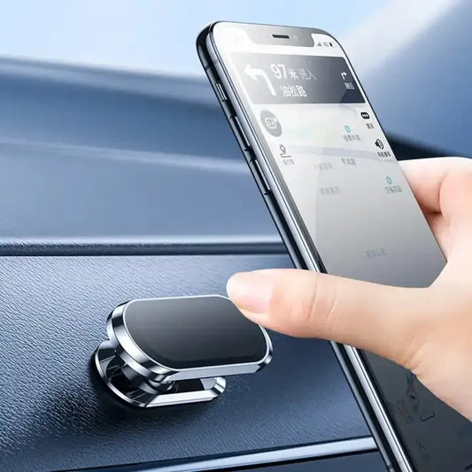 Magnetic Car Phone Holder – 360° Dashboard Mount with Strong Adhesive & Rotation for All Smartphones