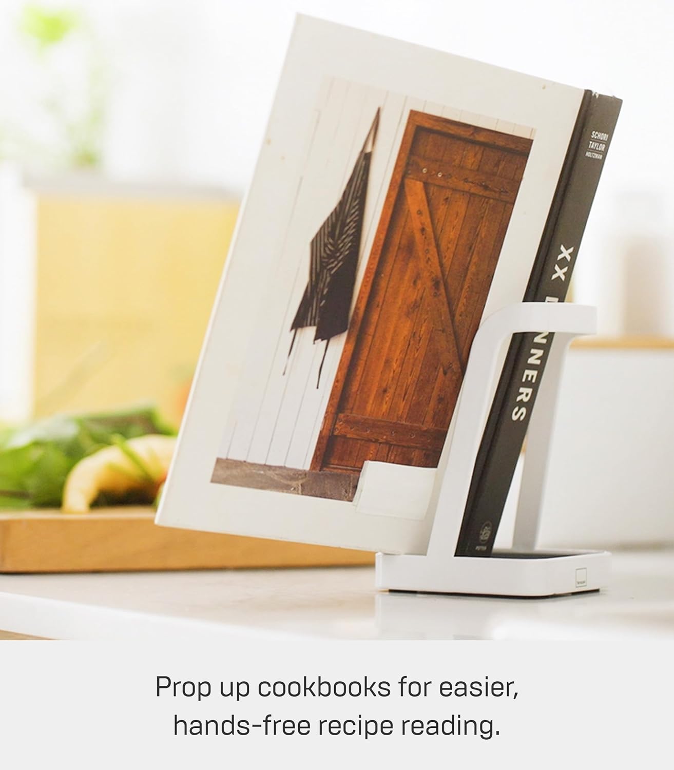 Home Ladle Holder - Lid Stand For Utensils In Kitchen, Steel, Water Resistant, White