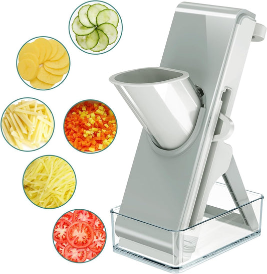 Adjustable Stainless Steel Vegetable Slicer & Chopper – Multifunctional Safe Dicer for Home & Commercial Use