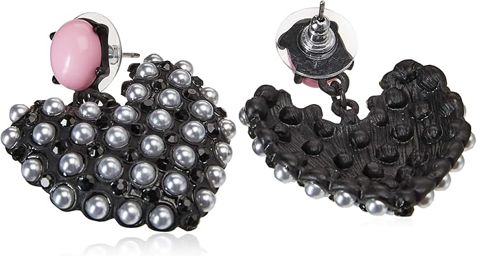 Heart Drop Pearl Earrings for Women – Elegant Dangle Earrings Jewelry Gift