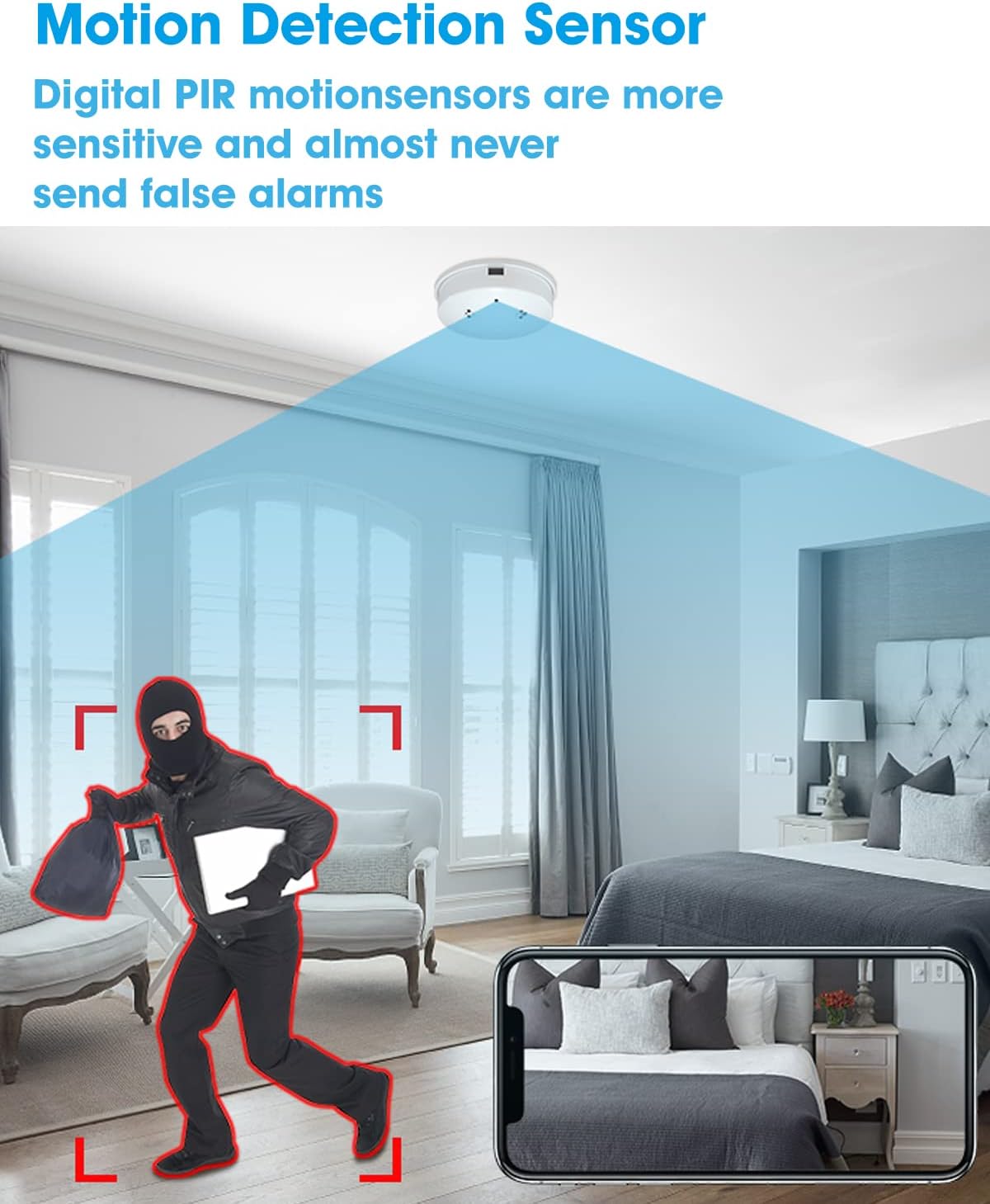 Hidden Camera Smoke Detector WiFi Spy Camera Hidden Cameras with Video HD 1080P