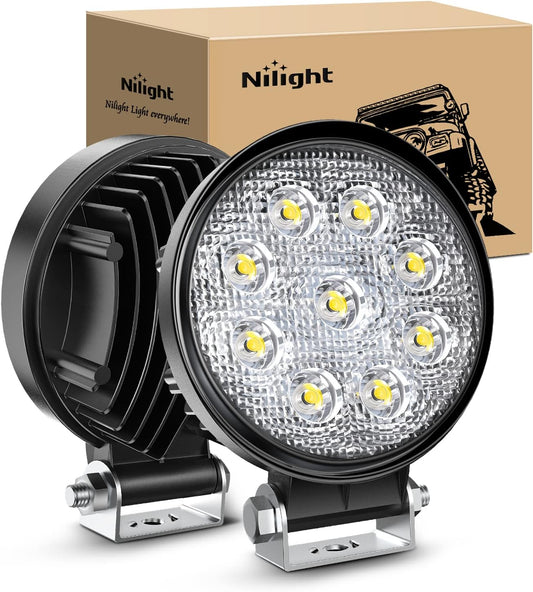 2x 4-Inch LED LIGHT PODS for Offroad fog 6k white lighting. Spot Flood Bright FB225