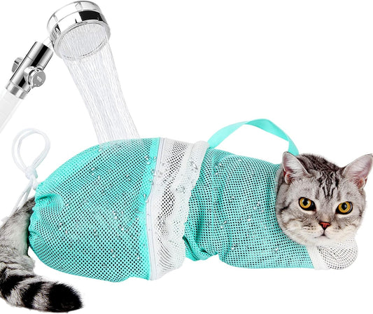 🐾 Cat Bathing Bag & Puppy Shower Sack – Adjustable, Anti-Scratch Pet Grooming Helper