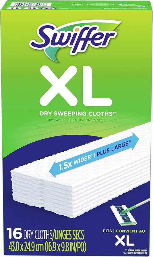 Swiffer Sweeper XL Dry Sweeping Cloths - 16 Per Box - White