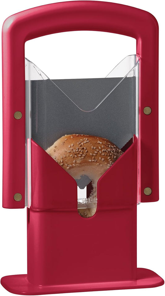 Hoan The Original Bagel Guillotine Universal Slicer, 9.25-Inch, Red