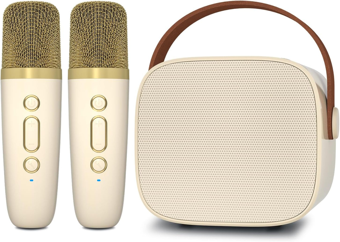 Mini Karaoke Machine with 2 Wireless Microphone, Bluetooth Speaker for Kids and Adults