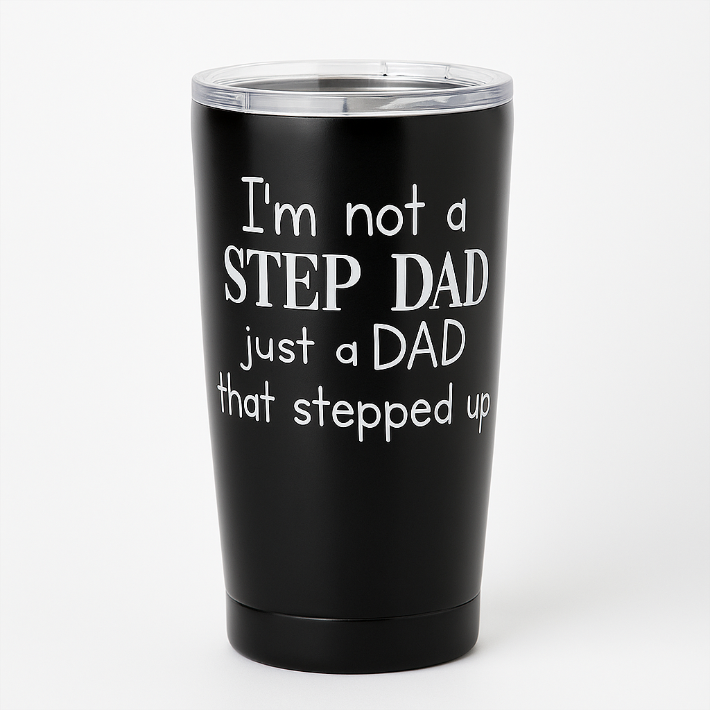 18oz Insulated Tumbler with Lid – Gift for Dad or Stepdad, Hot & Cold Drink Cup