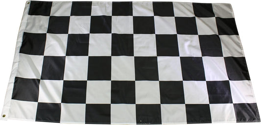 🏁 3x5ft Checkered Racing Flag – Black & White Banner for Race Cars, Events, and Decor
