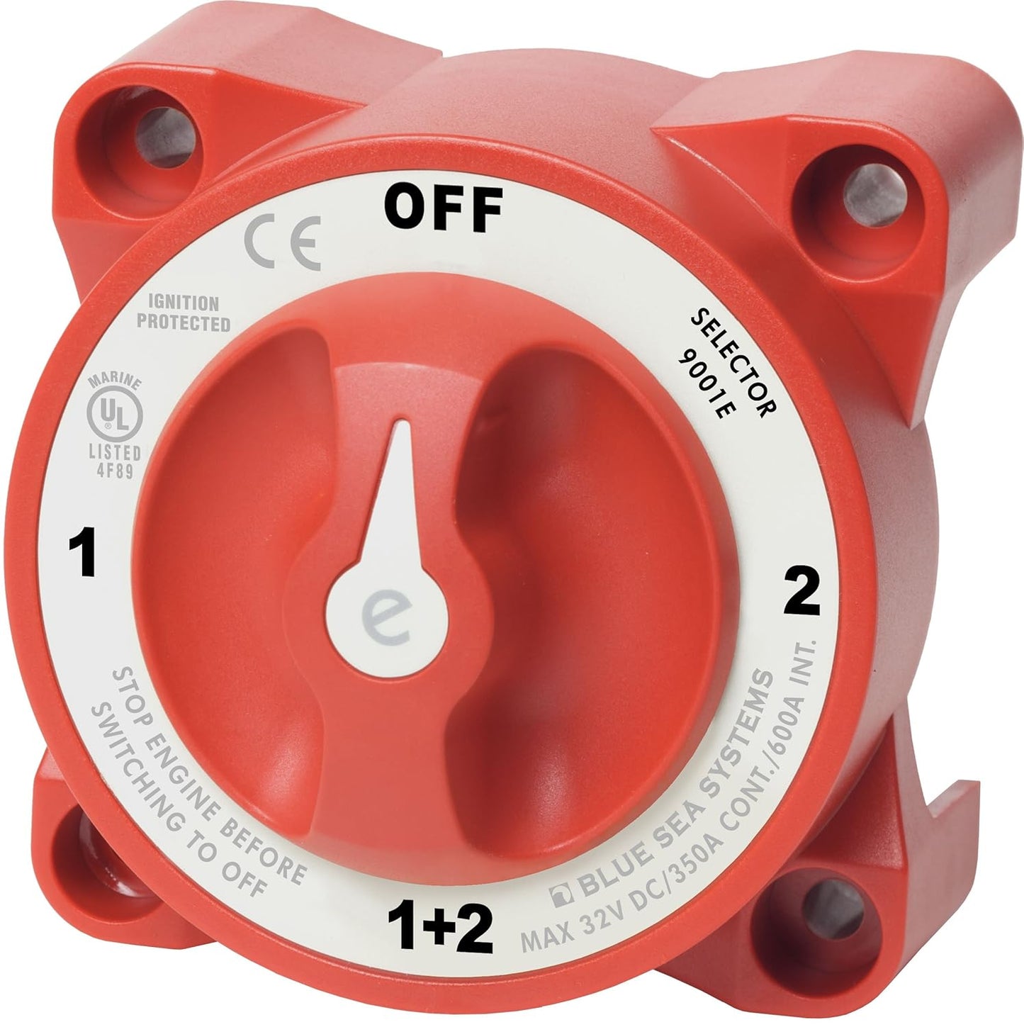 9001E e-Series Battery Switch, Selector 4 Position, Red