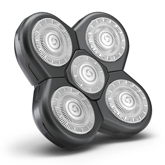 FlexSeries Head Shaver Blade Refills – 5-Head Rotary Waterproof Replacement Blades for Men’s ScalpSafe Shaving