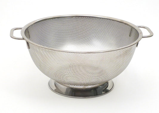 Premium Quality Stainless Steel Precision Pierced Colander, 5-Quart (Punch-5), Silver