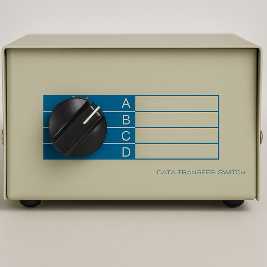 Kentek BNC 4 Way Manual Data Switch Box Female I/O ABCD Port for Coaxial BNC interface Video Display Monitors