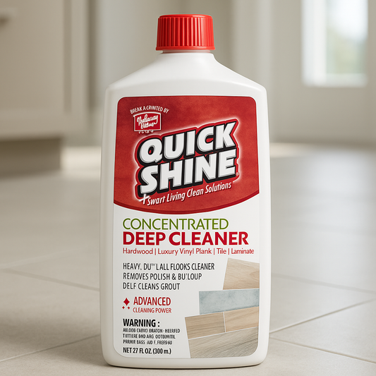 Quick Shine Multi Surface Deep Floor Cleaner and Remover 27oz | Removes Wax Build-Up, Revitalizes Floors & Cleans Grout | Use on Hardwood, Laminate, LVT, Tile and Stone | Pro-Level Cleaning