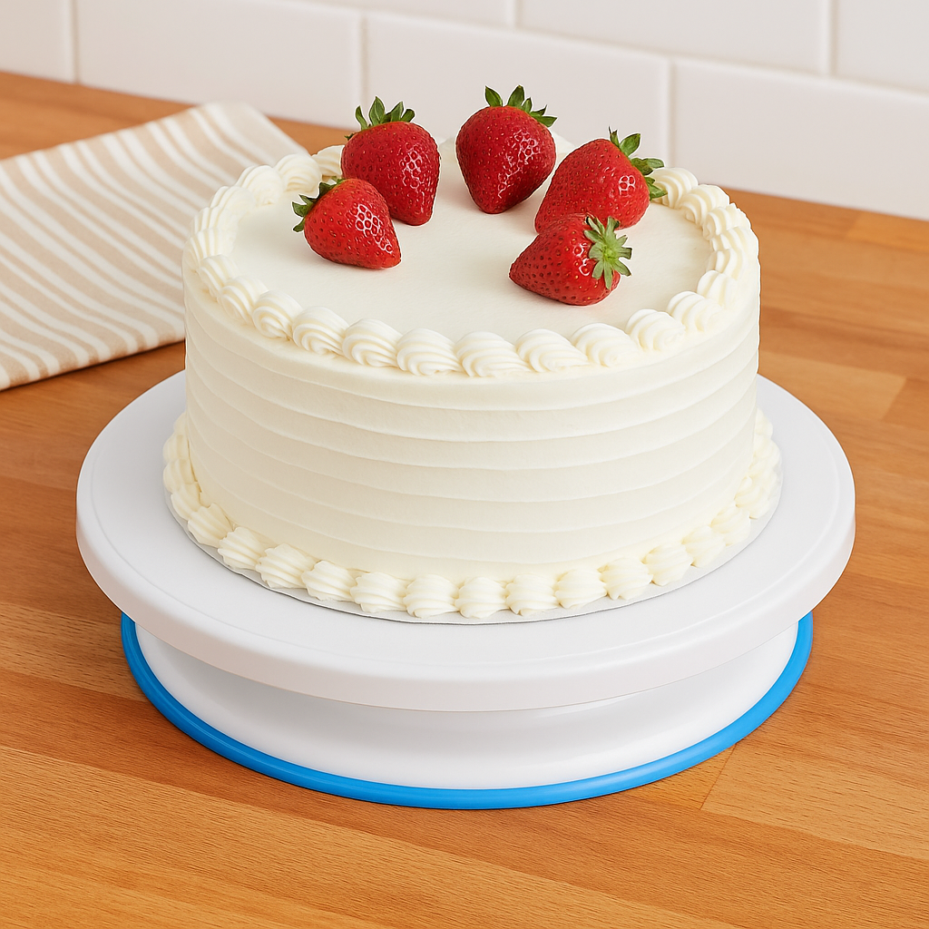 11" Revolving Plastic Cake Turntable / Stand with Non-Slip Base