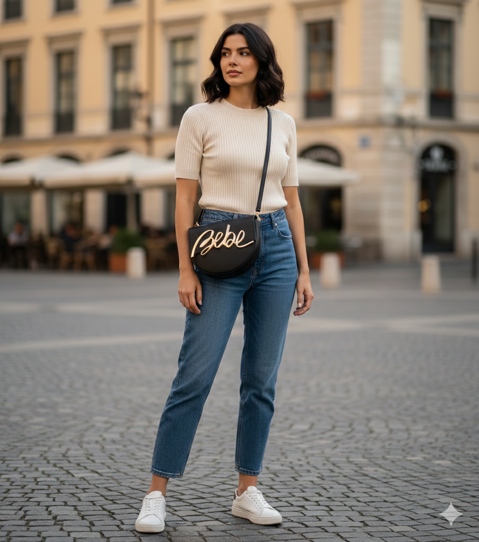 BEBE Gabriel saddle bag - Black