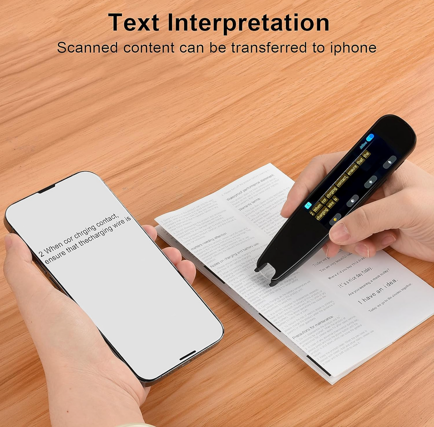 Scan Reader Pen for Portable Two-Way Instant Translator Pen