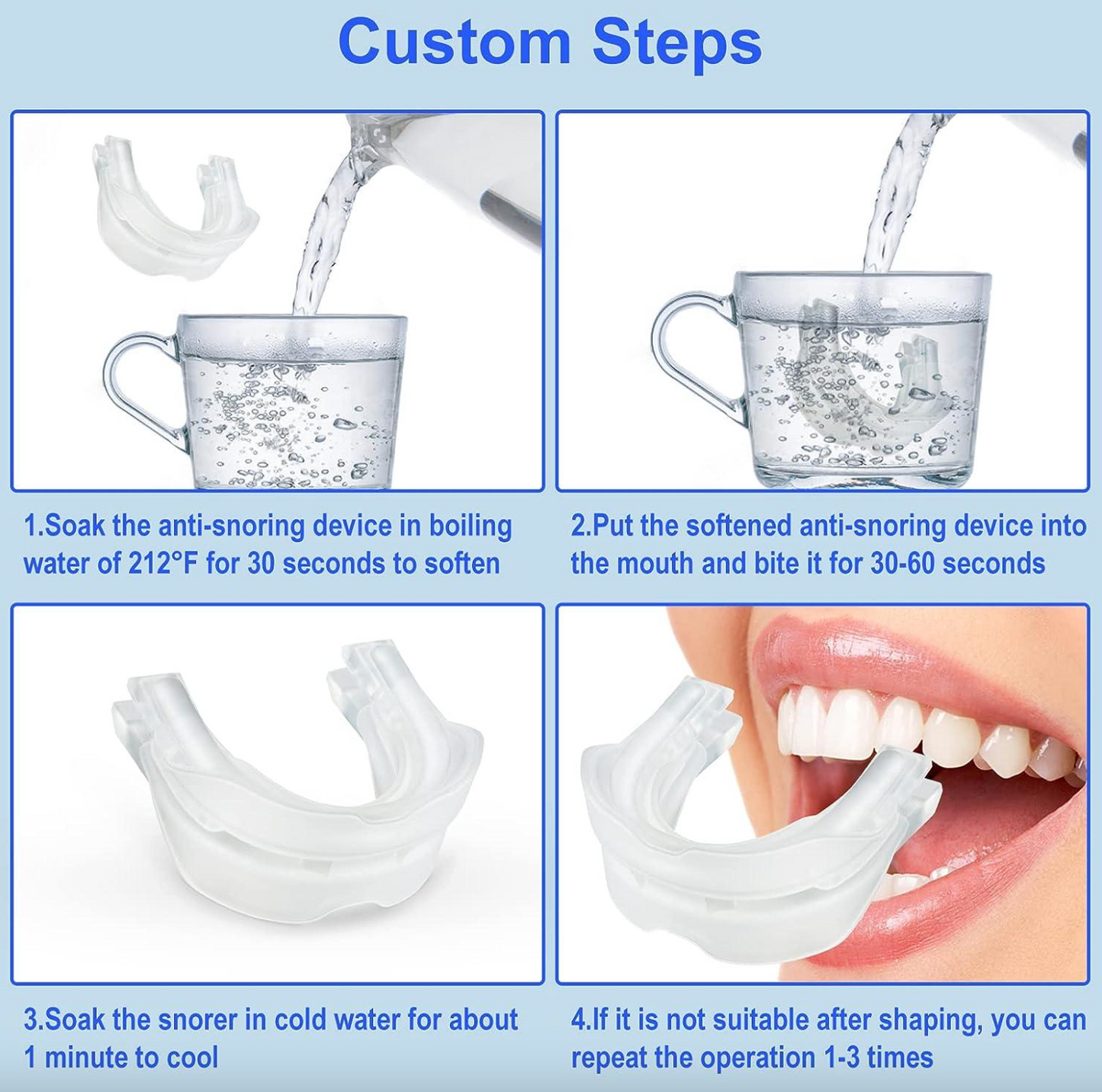 Anti-Snoring Mouth Guard – Adjustable Mouthpiece Device for Men & Women