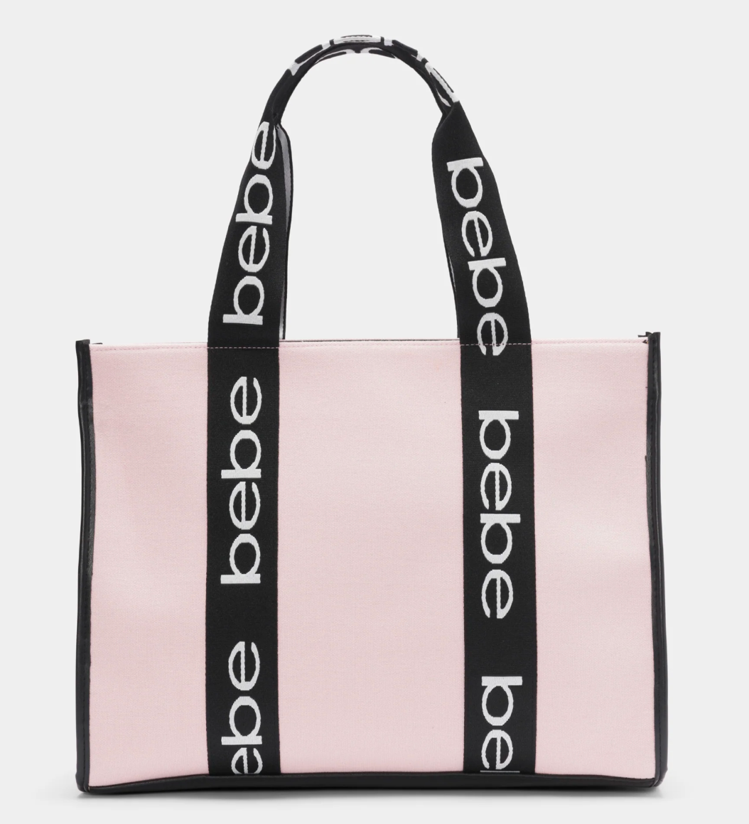 BEBE Hana canva sm satchel - DUSTY ROSE