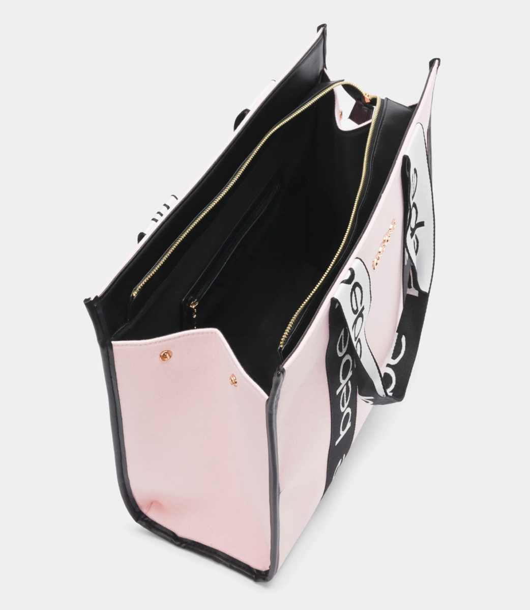 BEBE Hana canva sm satchel - DUSTY ROSE