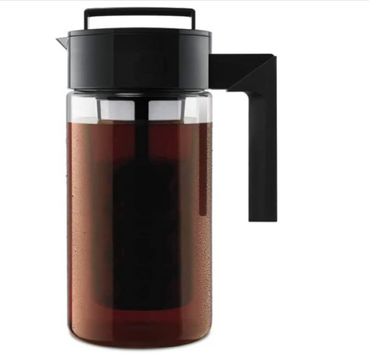 Deluxe Brew Coffee Maker - Airtight Pitcher with Leak-Free Lid - BPA-Free Cold Brew Maker with Silicone Handle
