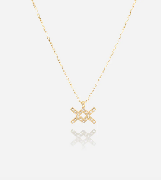 Gold Plated Stainless Steel Aquarius Necklace – Zodiac Sign Pendant for Women & Men