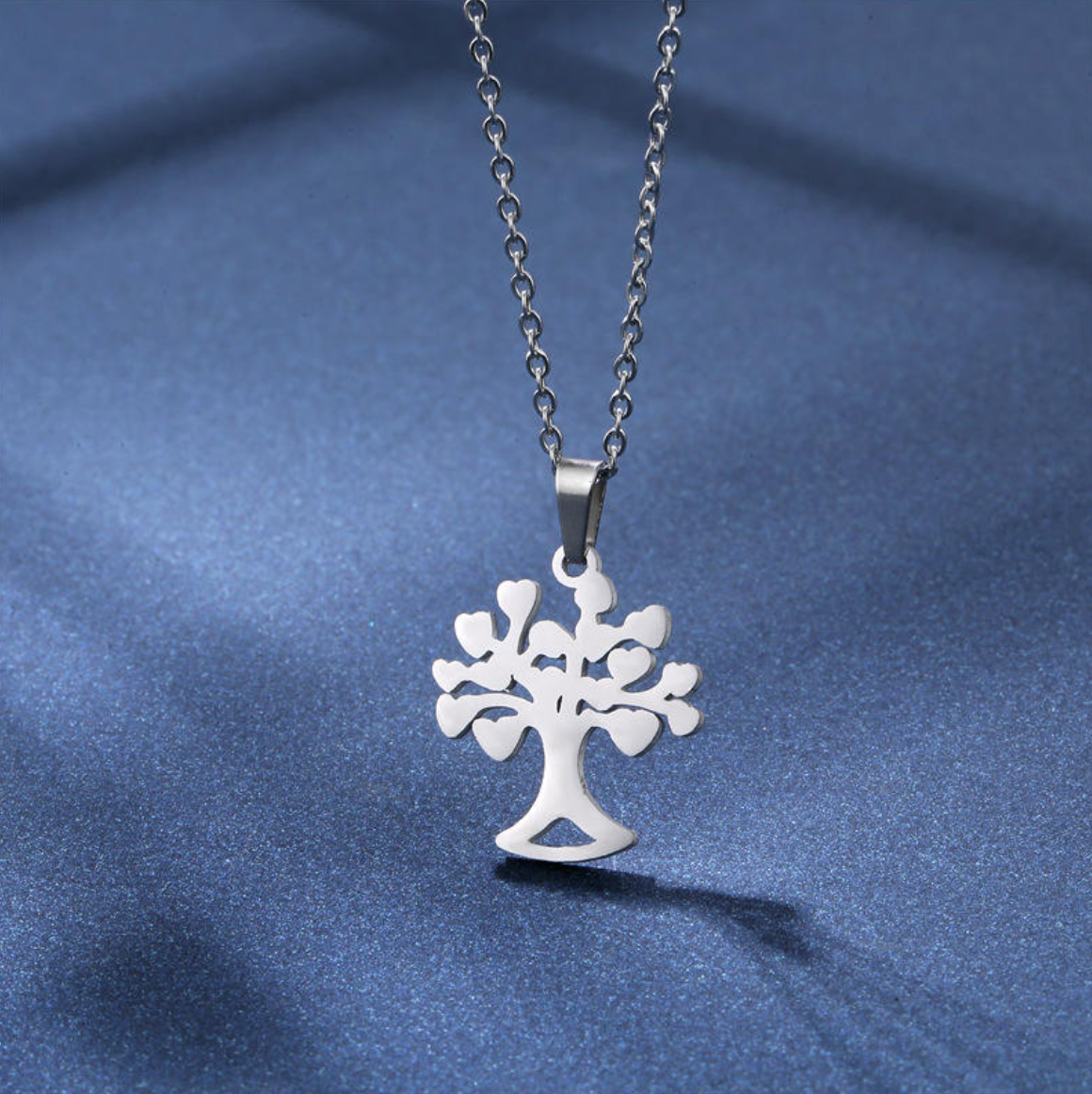🌳 Tree of Life Stainless Steel Jewelry Set – Necklace & Earrings