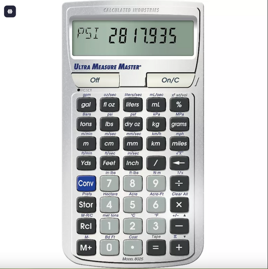 Calculated Industries 8030 ConversionCalc Pro – 14-Digit Scientific Conversion Calculator | 500+ Unit Conversions, Slide Cover, Battery Powered