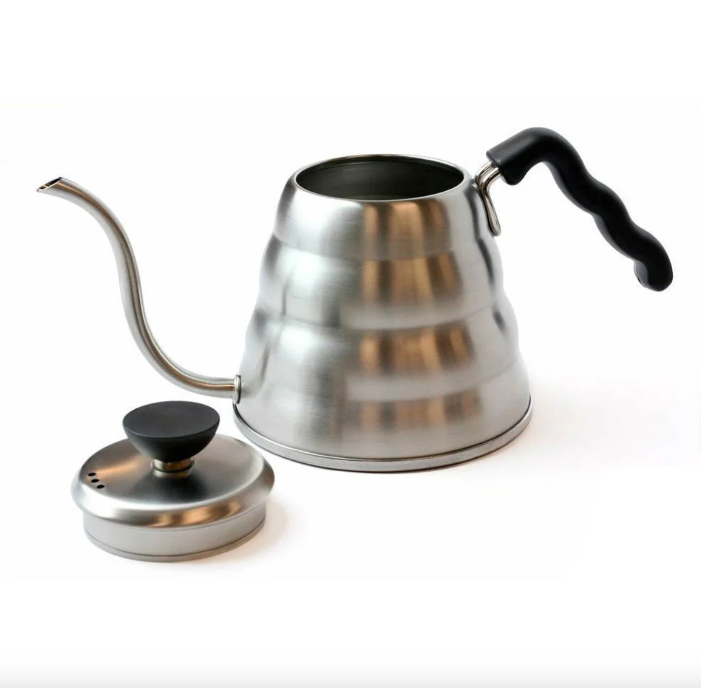 Drip Kettle Stovetop Gooseneck Coffee Kettle 1.2L, Stainless Steel, Silver