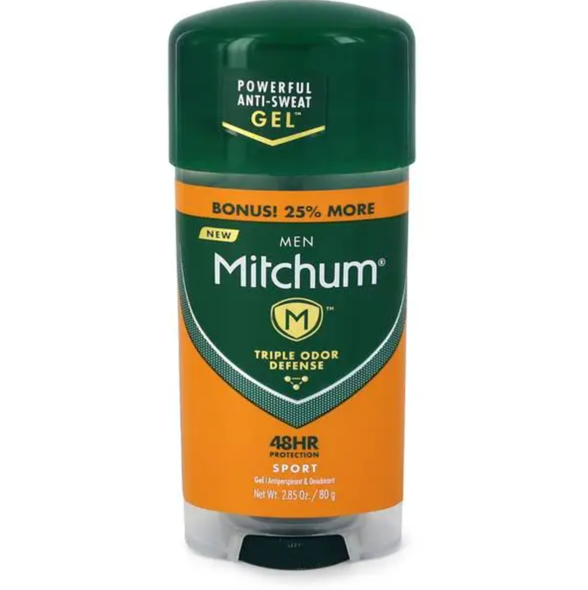 Mitchum Antiperspirant Deodorant Stick for Men, Triple Odor Defense Gel, 48 Hr Protection, Dermatologist Tested, Sport,green 2.25 oz (pack of 2)
