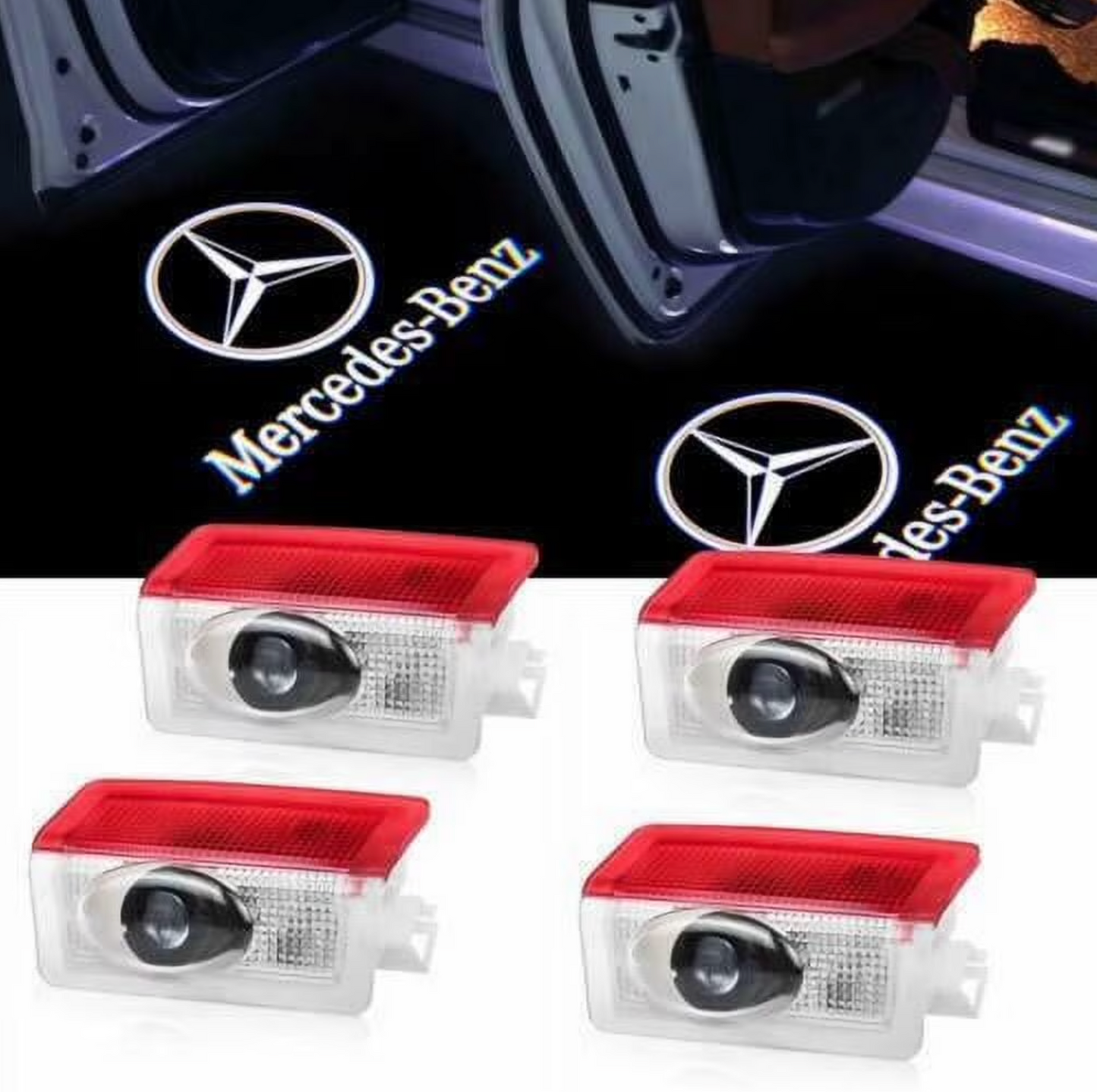 4X LED Door Courtesy logo Light Ghost Shadow Laser Projector For Mercedes-Benz