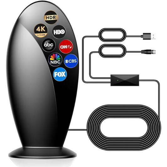 Digital TV Antenna Indoor - 1200+ Miles Long Range Antenna for Smart TVs & Older TVs
