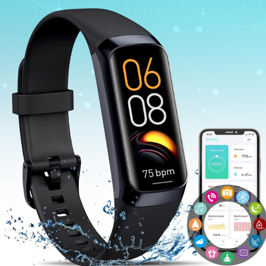 Vital Smart Watch and Fitness Tracker for Men/Women | Sleek Activity Tracker Health Watch for Women | Smart Notifications, Waterproof, Step Counter, Heart Rate Monitor, Blood Pressure Watch