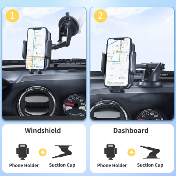 Universal 360 Degree Rotating Windshield Support Smartphone Car Accessories Car Phone Holder