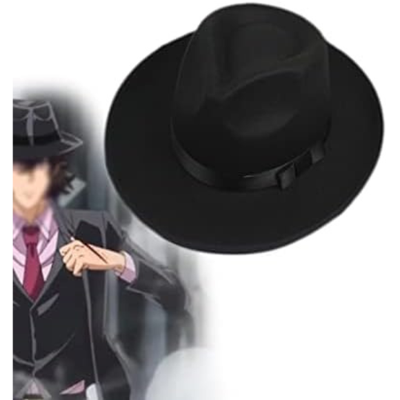 Black Fedora Hat with Removable Belt – Adjustable & Stylish