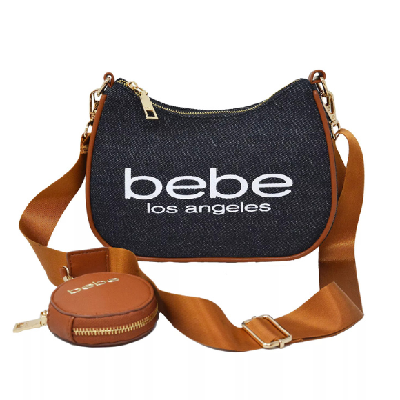 BEBE Rian denim crossbody wicoin - Dark denim