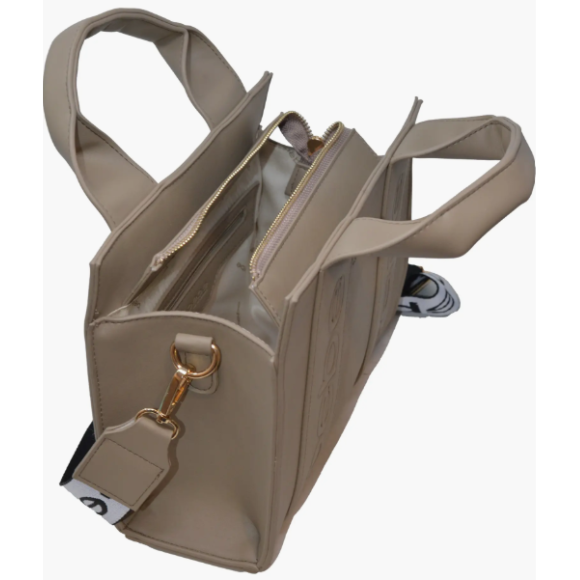 BEBE Hana mini pu satchel crossbody - TAUPE